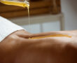 Diagram showing Olive Oil Abdominal Massage benefits for Gut Health & Weight Loss.
